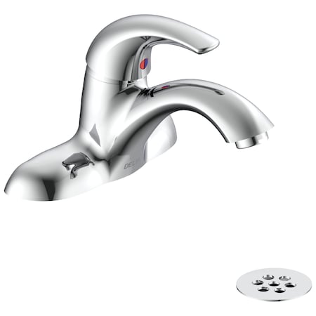 Delta Commercial 22C: 1-Handle CntrSet Bathroom Faucet W/Grid Strainer